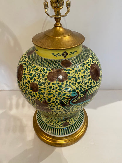 Chinese Porcelain Lamp with Phoenix