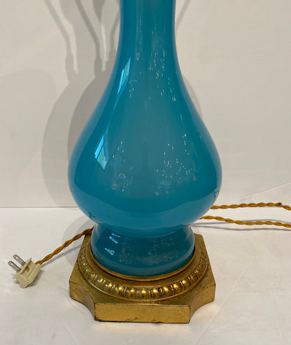 French Opaline Lamp