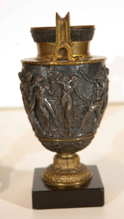 Turn-of-the-Century, Silver and Bronze Urns