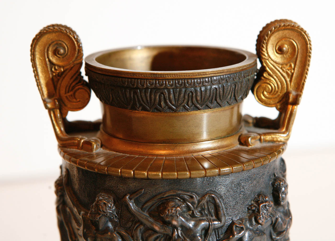 Turn-of-the-Century, Silver and Bronze Urns