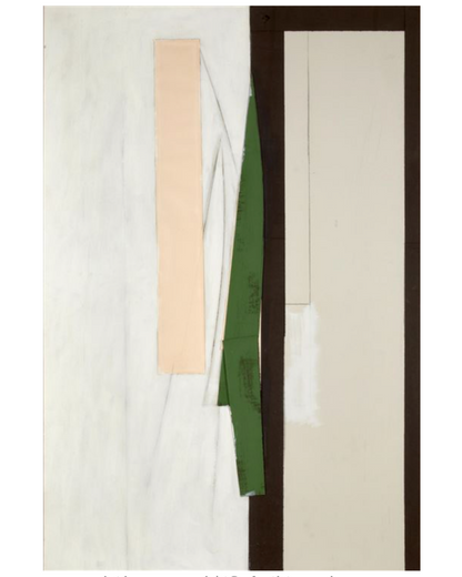 "Opening and Cypress Form" Mixed Media Collage by Stephen Edlich