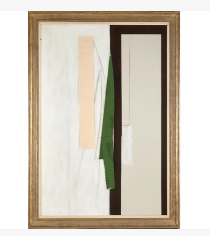 "Opening and Cypress Form" Mixed Media Collage by Stephen Edlich