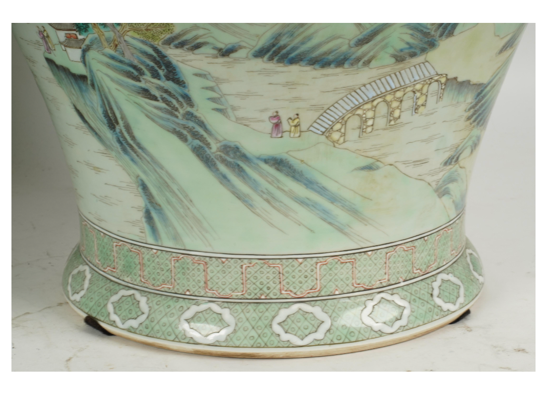 Pair of Hand-Painted Porcelain Jars