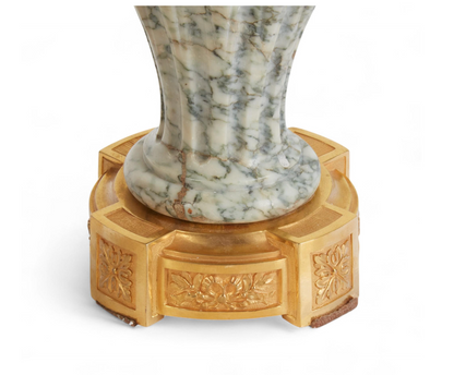 Pair of Louis XVI Style Cippolino Marble Urns