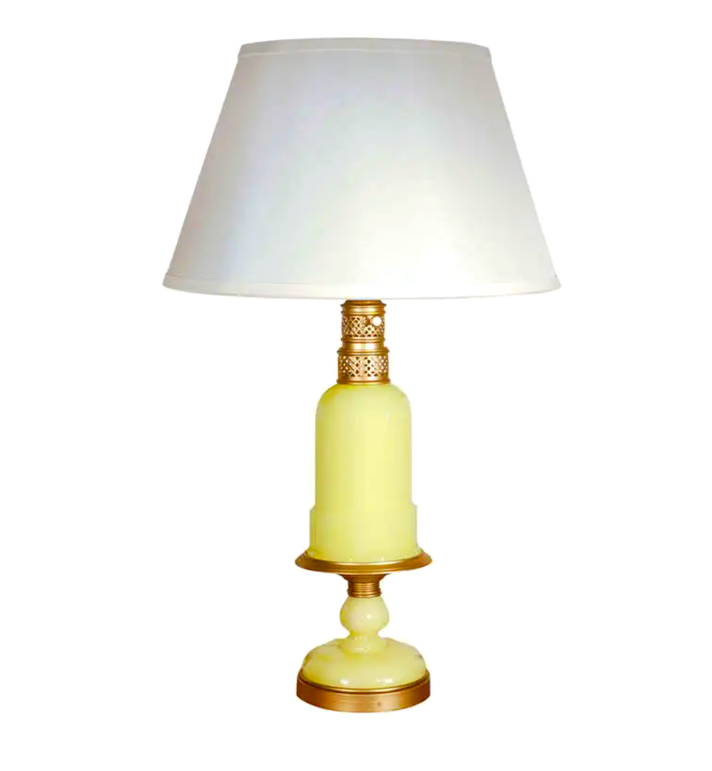 1950's French Opaline Table Lamp