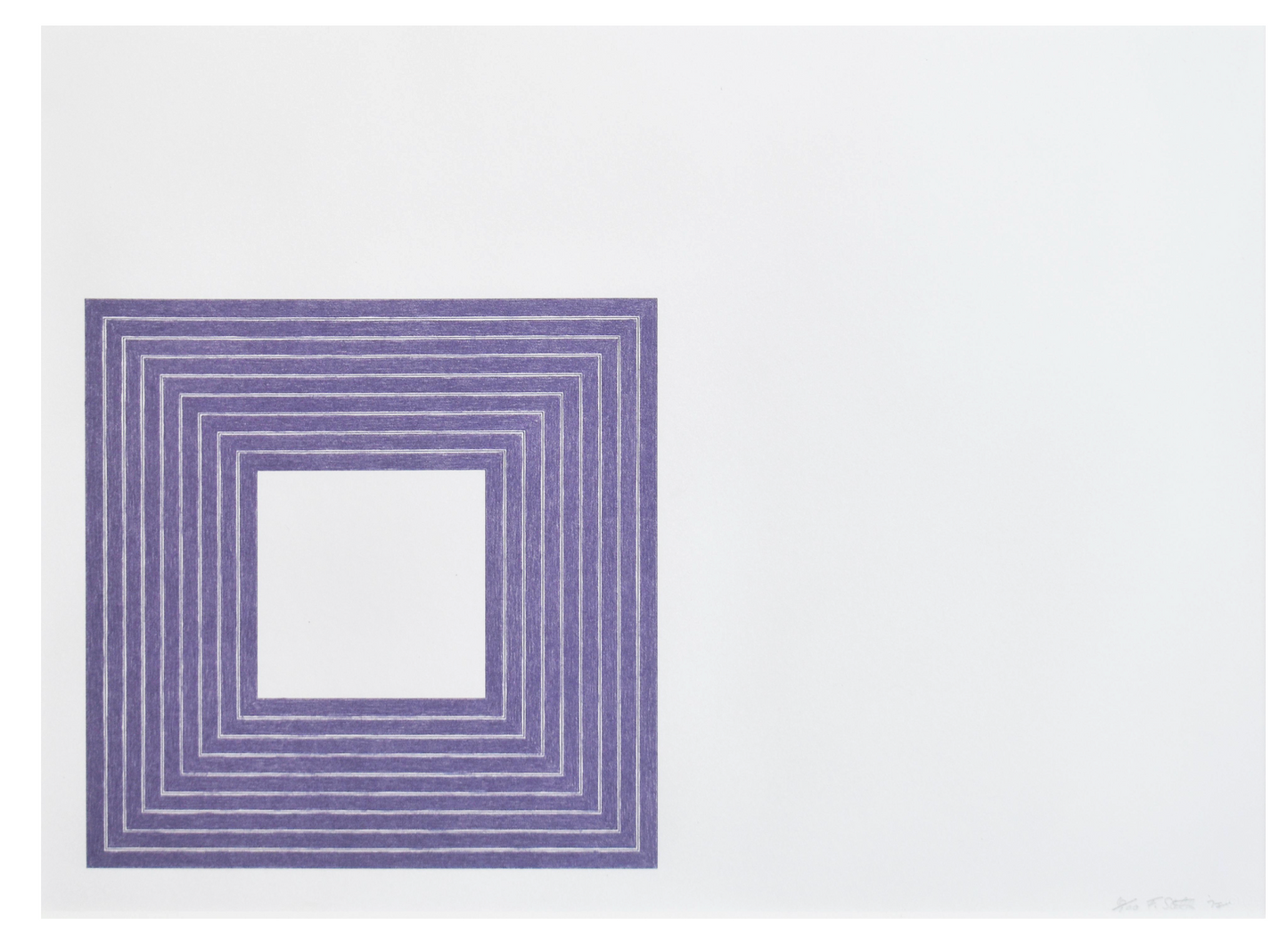Set of 3 Lithographs from the Purple Series 1972 Signed Frank Stella