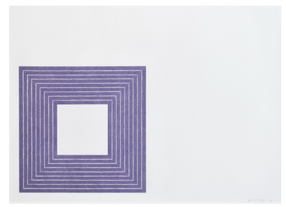 Set of 3 Lithographs from the Purple Series 1972 Signed Frank Stella