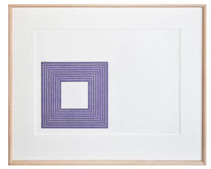 Set of 3 Lithographs from the Purple Series 1972 Signed Frank Stella