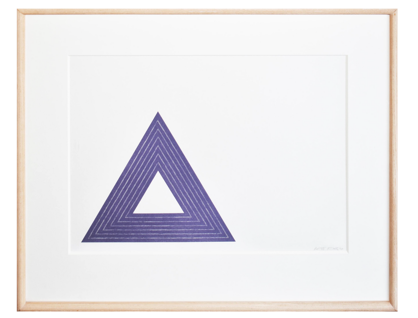 Set of 3 Lithographs from the Purple Series 1972 Signed Frank Stella