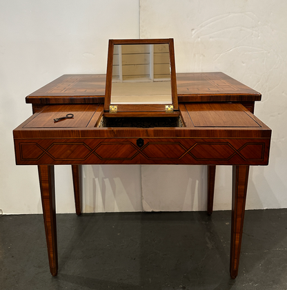 Italian Walnut, Pearwood and Olivewood Writing Desk  Circa 1825