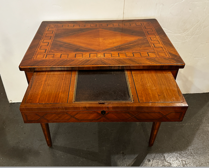 Italian Walnut, Pearwood and Olivewood Writing Desk  Circa 1825