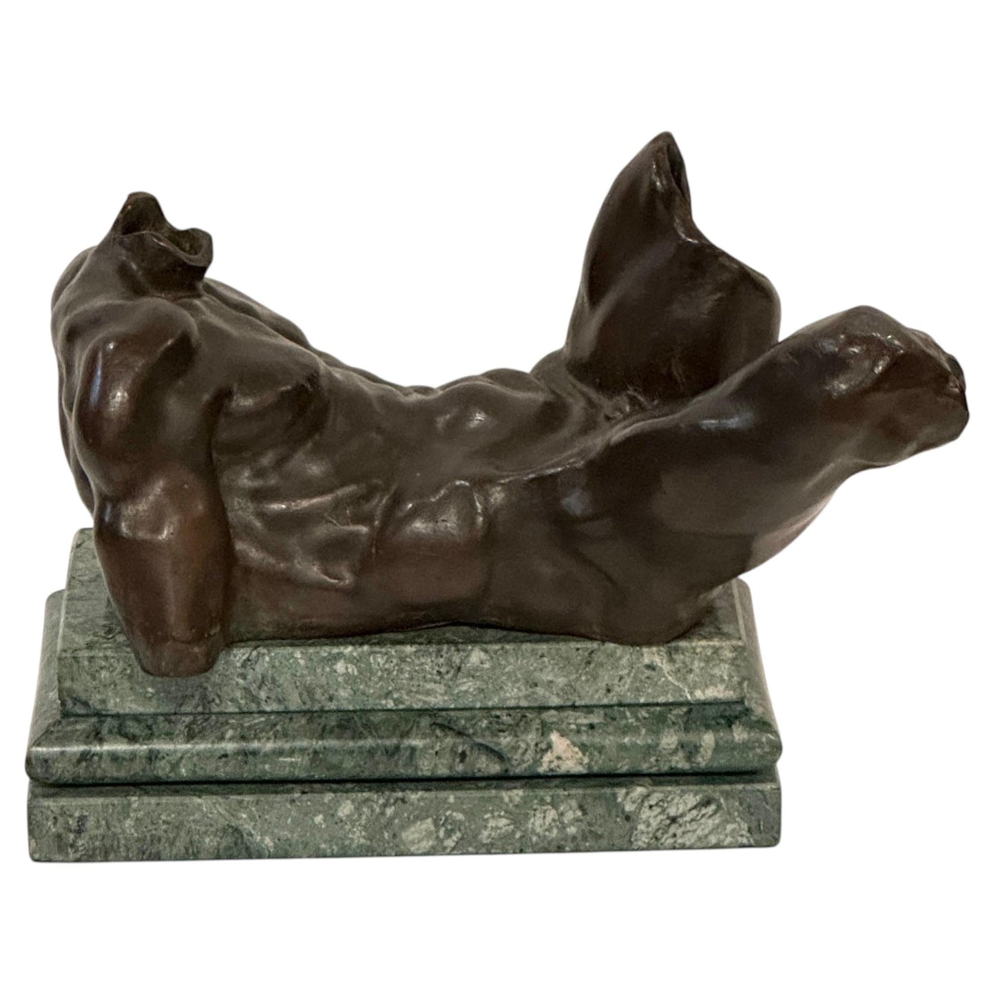 Bronze Reclining Male Torso after Leonardo da Vinci — Italy, 20th Century
