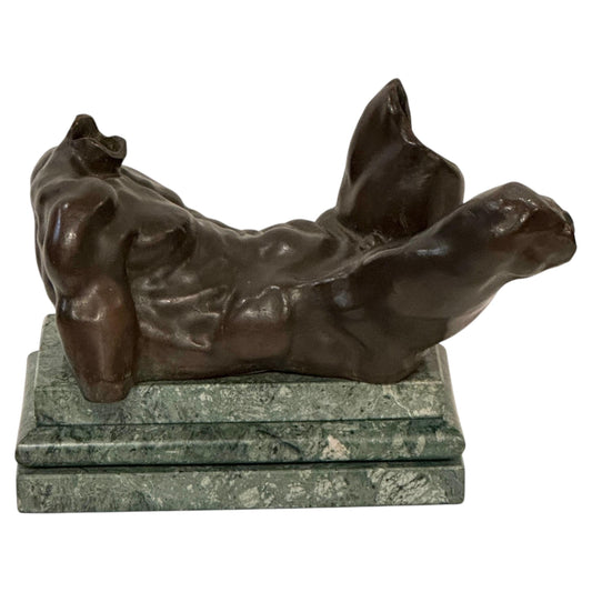 Bronze Reclining Male Torso after Leonardo da Vinci — Italy, 20th Century