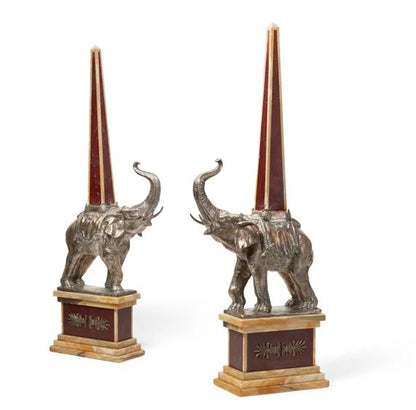 Neoclassical Elephant Obelisks
