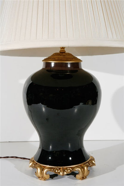 Early 1900's, Chocolate Glazed Lamp