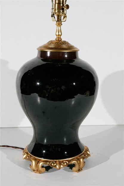 Early 1900's, Chocolate Glazed Lamp
