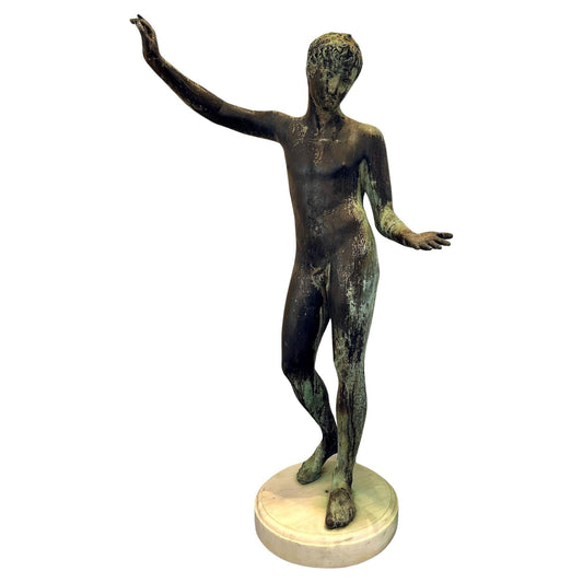 Grand Scale Bronze Figure of a Youth