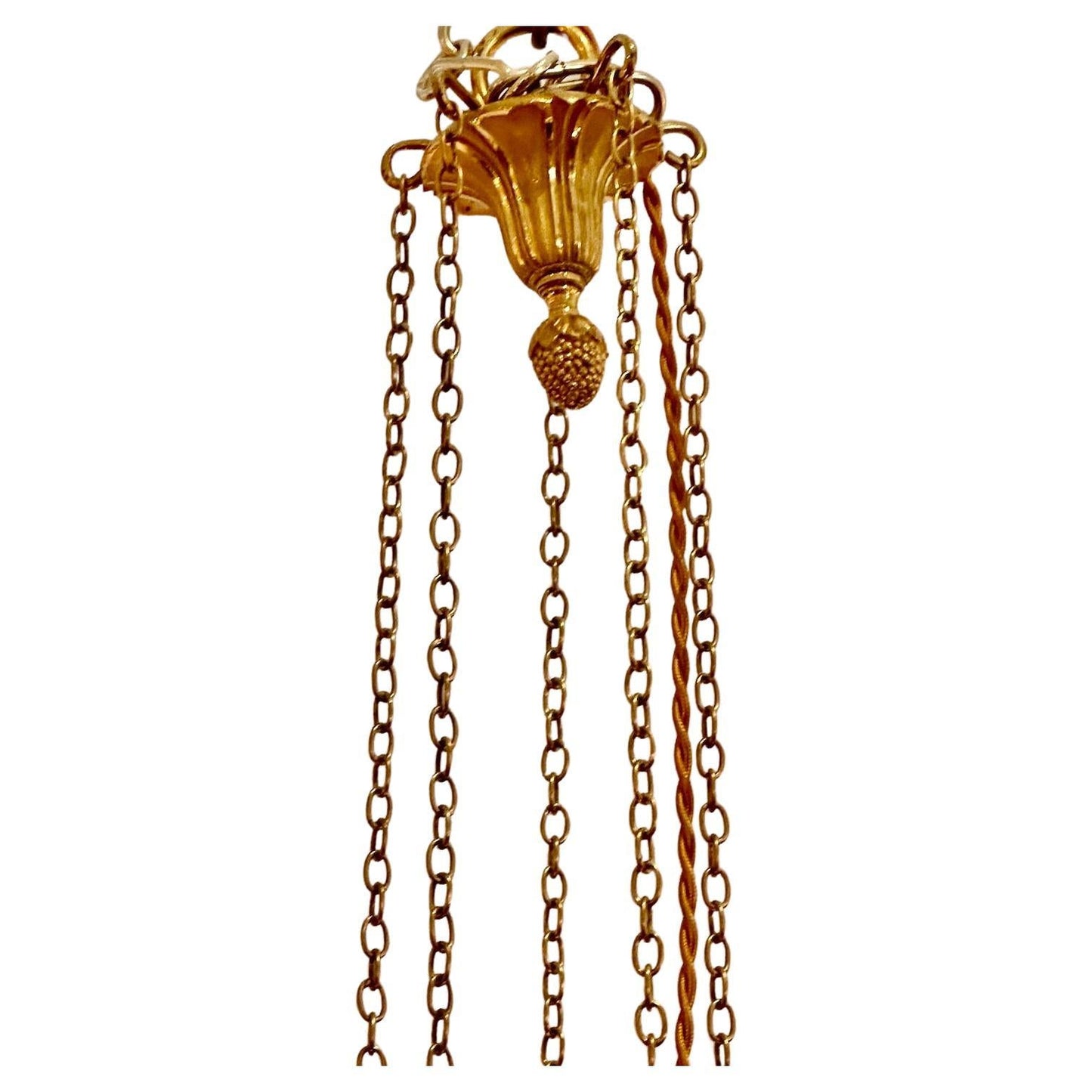 Petite Gilded Bronze Empire Chandelier