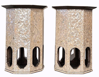 Moorish Style Mother of Pearl Side Tables