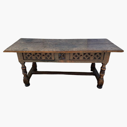 Spanish Baroque Walnut Library Table