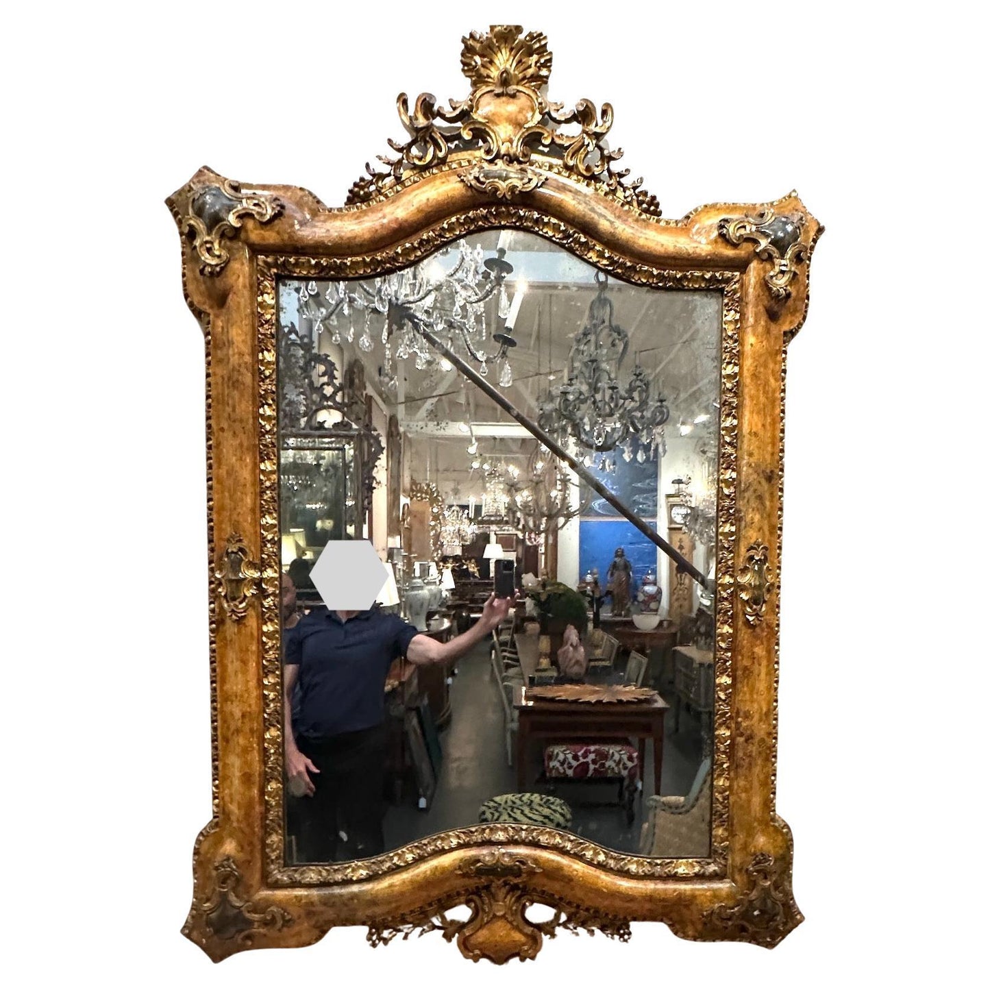 Painted and Gilded Roman Mirror