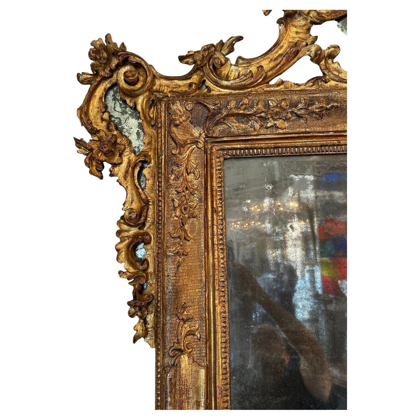 Italian Gilt-wood Cartouche Mirror