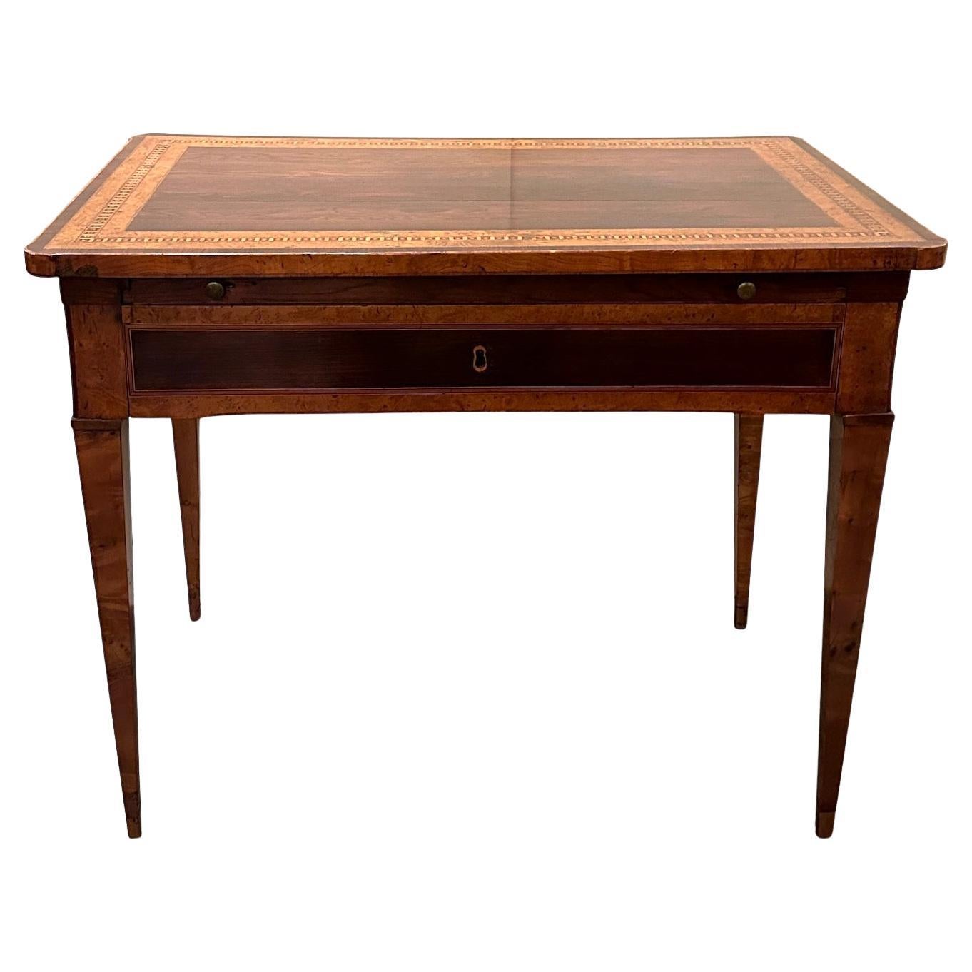 Walnut and Olive Wood Writing Table