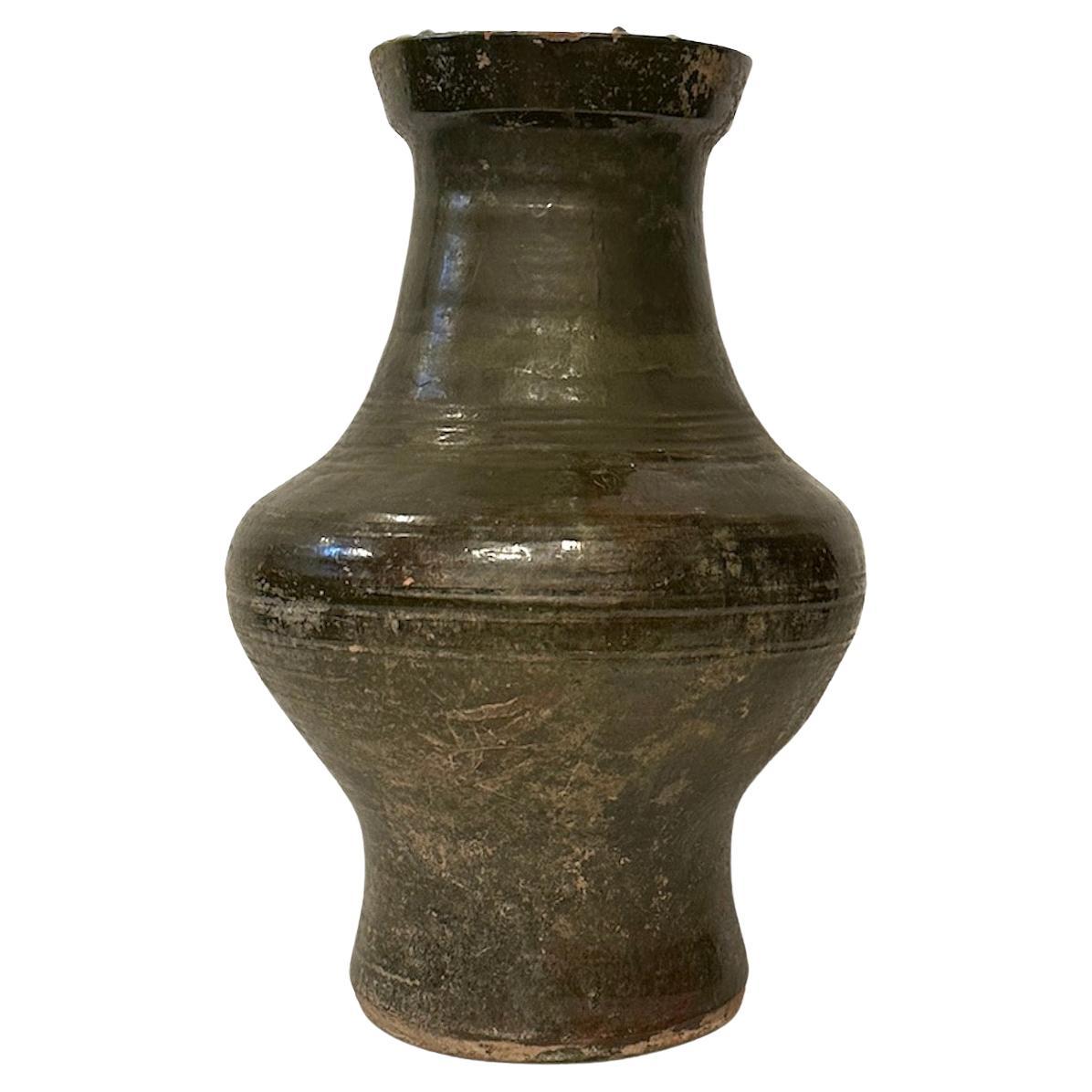 Han Style Glazed Earthenware Vase