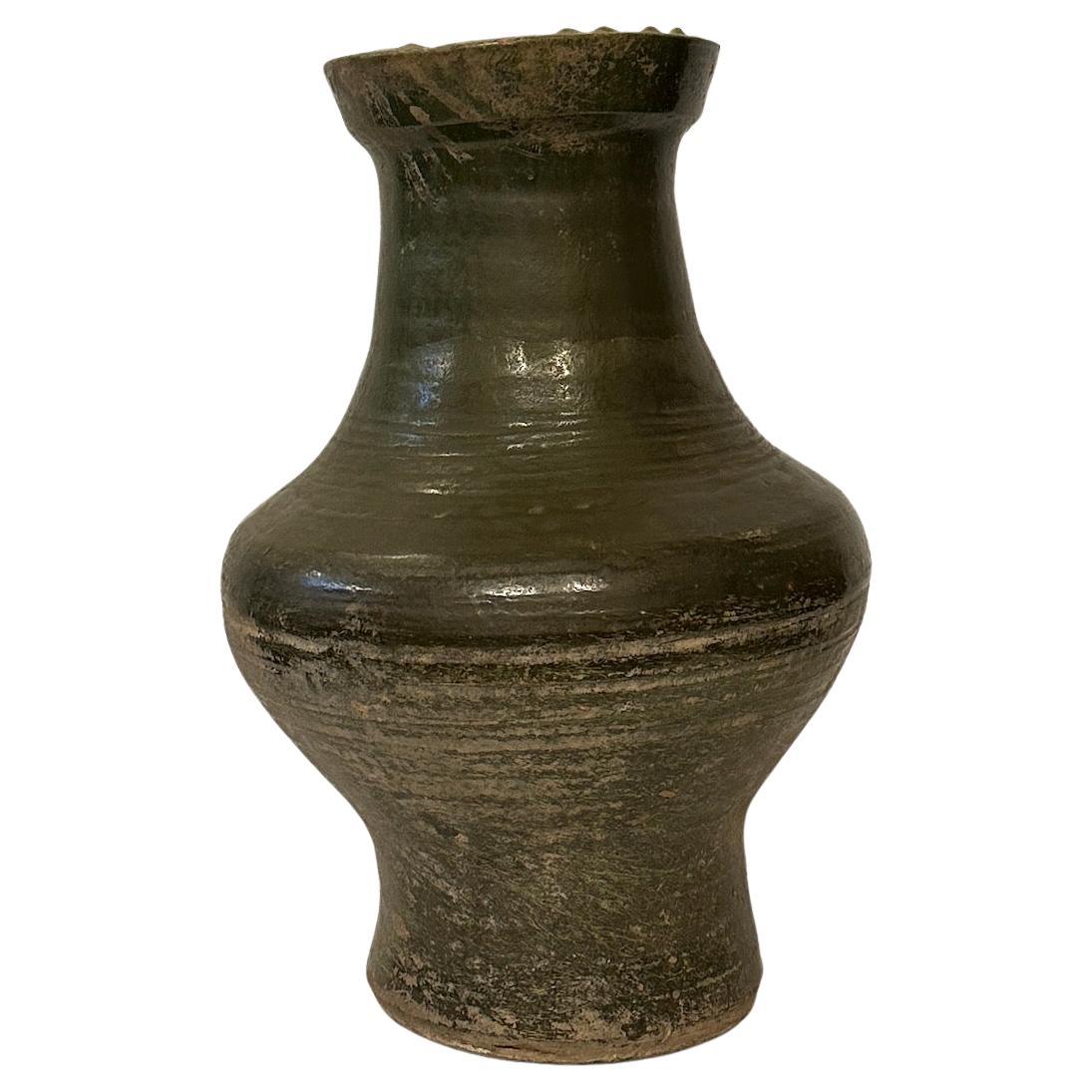 Han Style Glazed Earthenware Vase