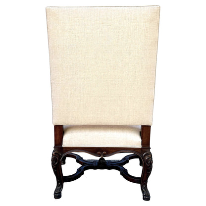 Hand-carved, 19th Century Walnut Italian Armchair