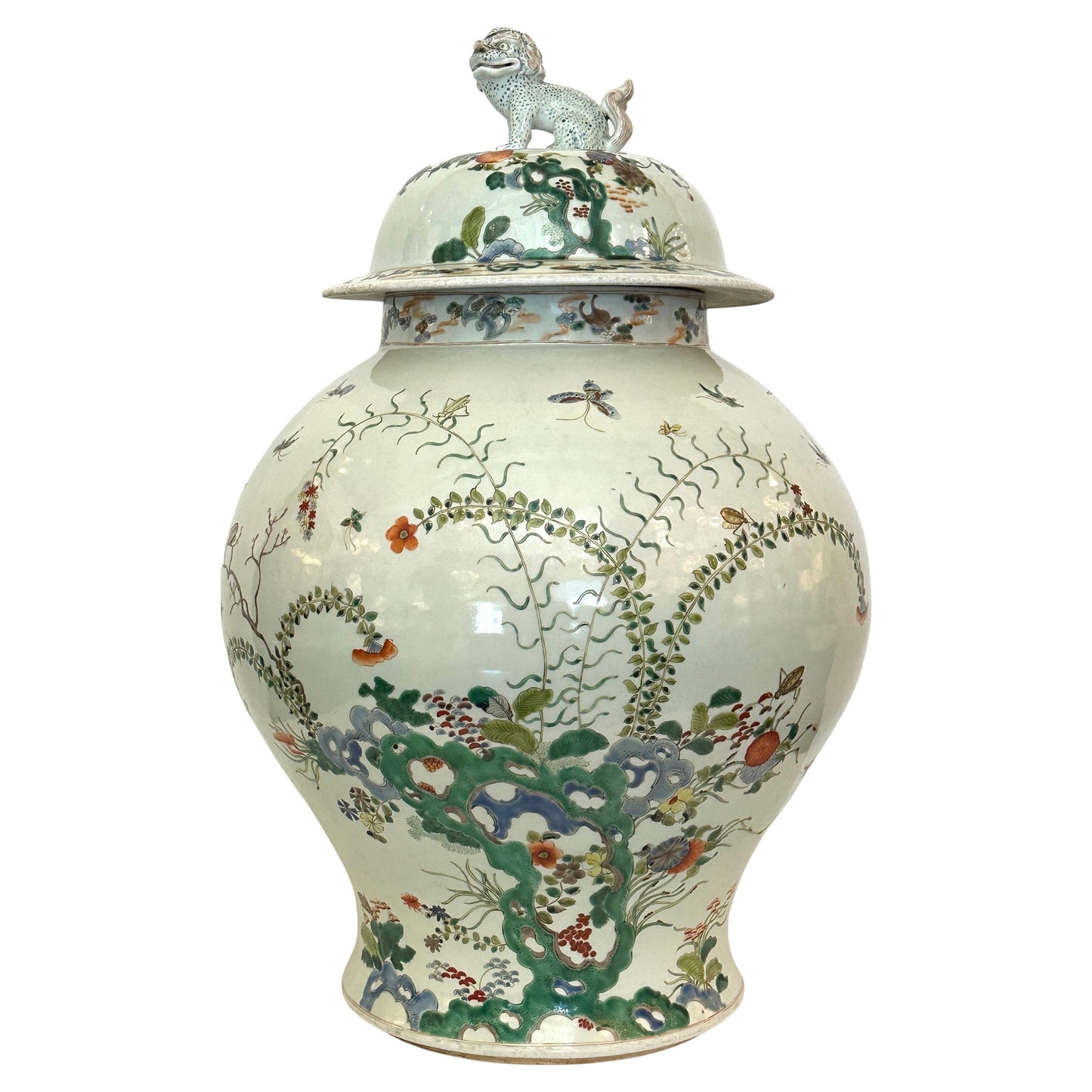 Grand Scale Chinese Republic Period Porcelain Covered Jar