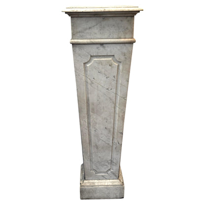 Italian 19th Century Carrara Marble Pedestal