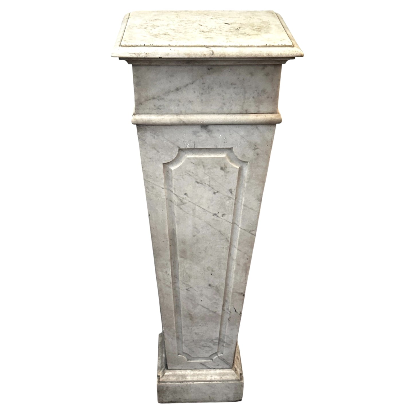 Italian 19th Century Carrara Marble Pedestal