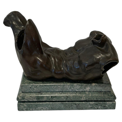 Bronze Reclining Male Torso after Leonardo da Vinci — Italy, 20th Century