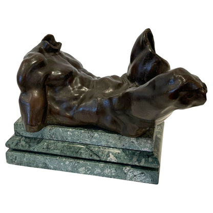 Bronze Reclining Male Torso after Leonardo da Vinci — Italy, 20th Century