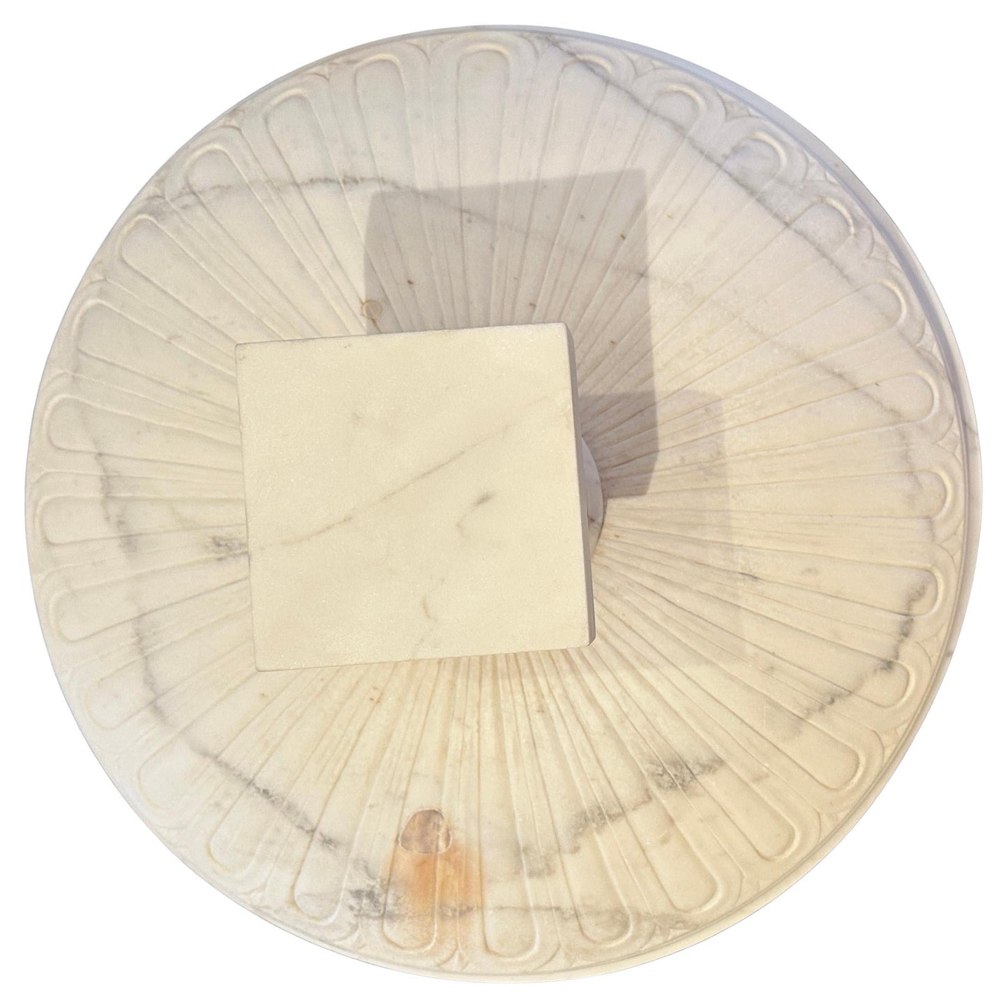 Large Hand-Carved Carrara Marble Tazza — Italy, Late 18th / Early 19th Century