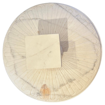 Large Hand-Carved Carrara Marble Tazza — Italy, Late 18th / Early 19th Century