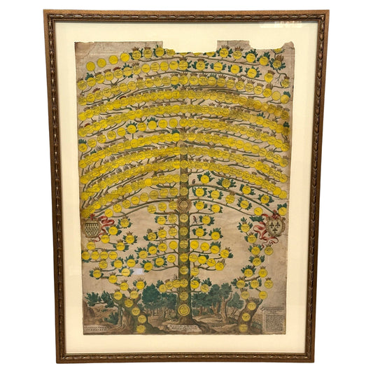 Italian Genealogical Chart of the Kings of France — Florence, 1586