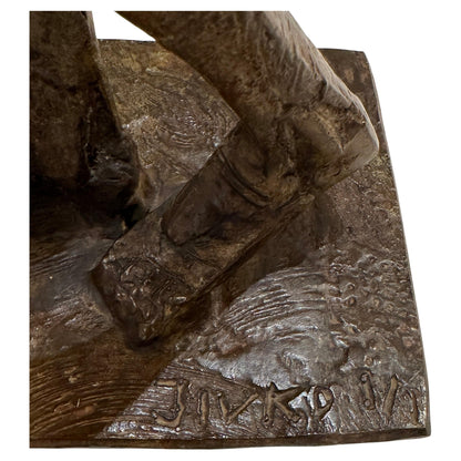 Bronze Horse/Man Sculpture by Jivko Sedlarski — 1/1