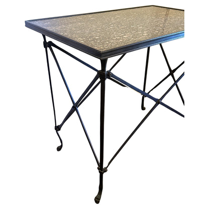 Maison Jansen Patinated Bronze and Marble-Top Tables — France-19th century