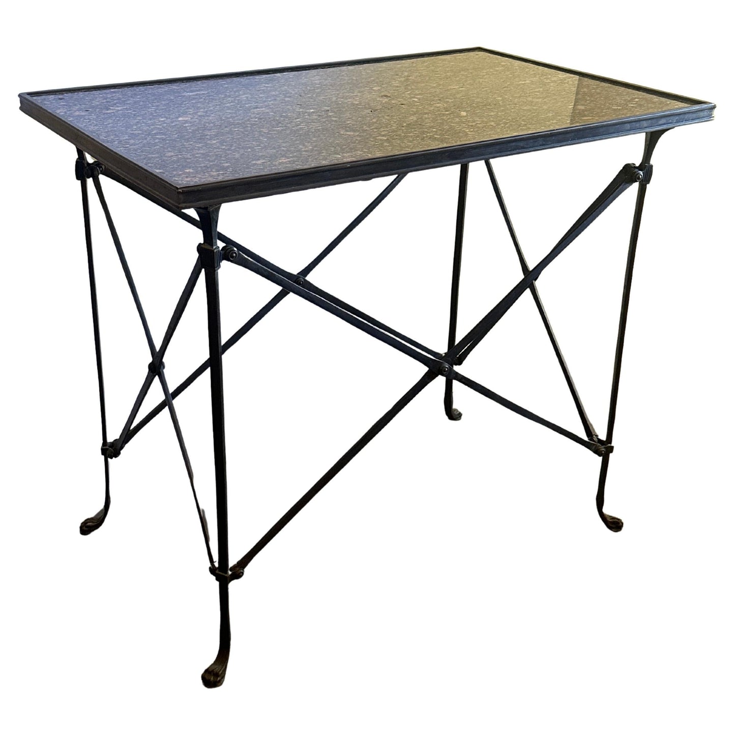 Maison Jansen Patinated Bronze and Marble-Top Tables — France-19th century