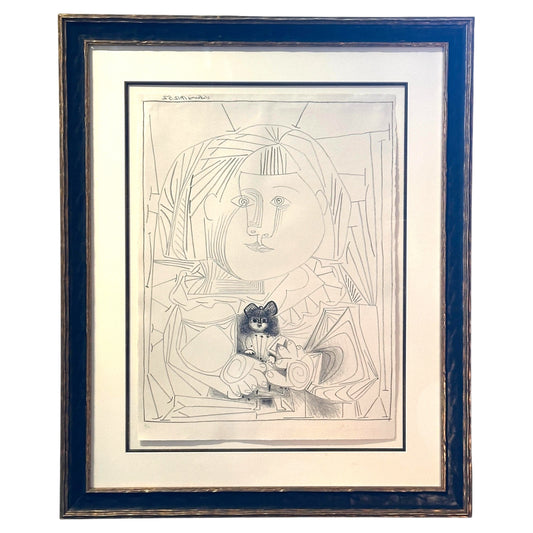 Pablo Picasso- 'Paloma and Her Doll"-1952 Signed Lithograph, Edition 29/50