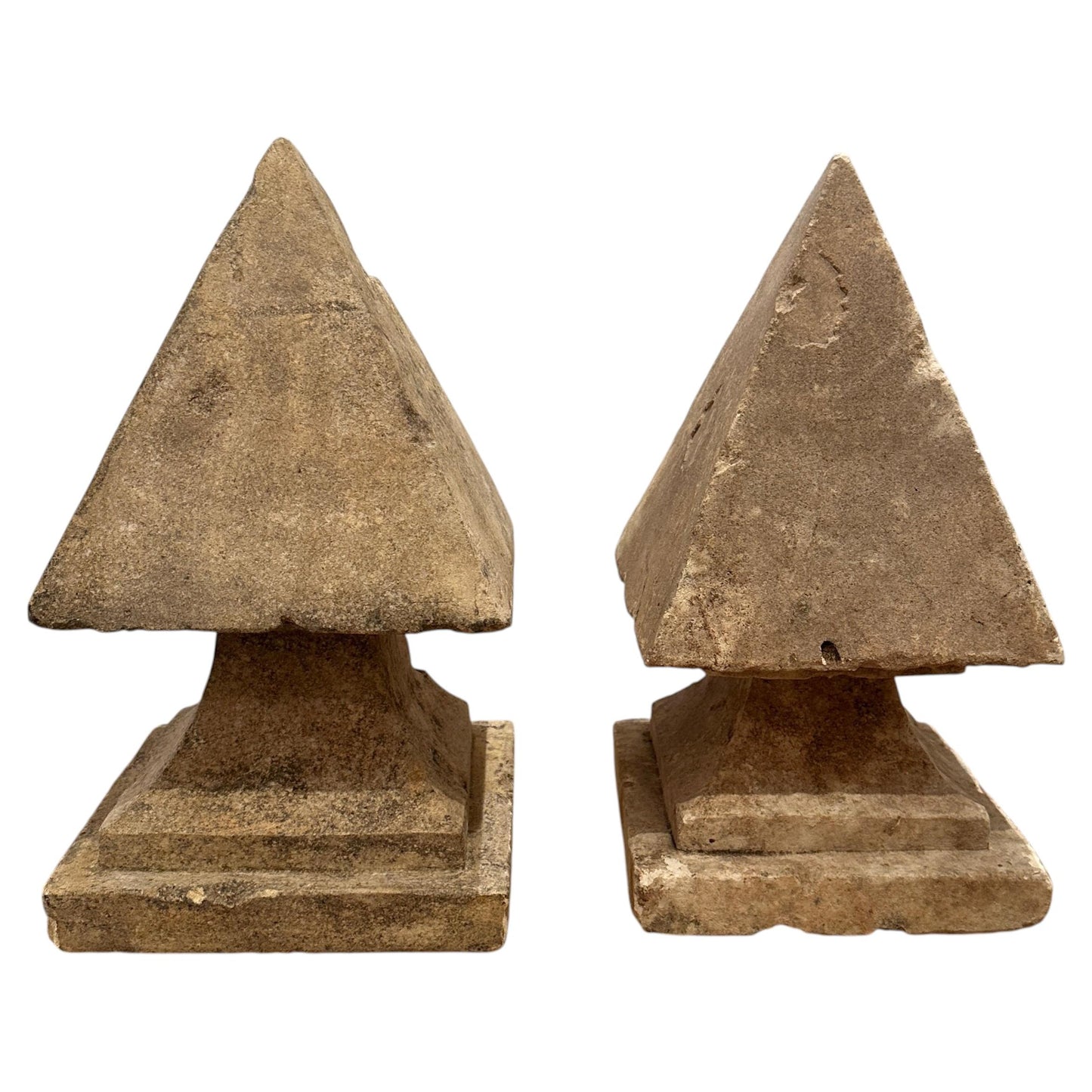 A Pair of Cast Stone Finials - 20th Century