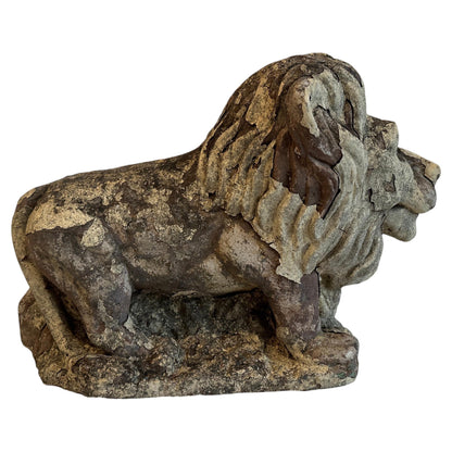Pair of 1920's-Italian-Renaissance Style Composition Lions