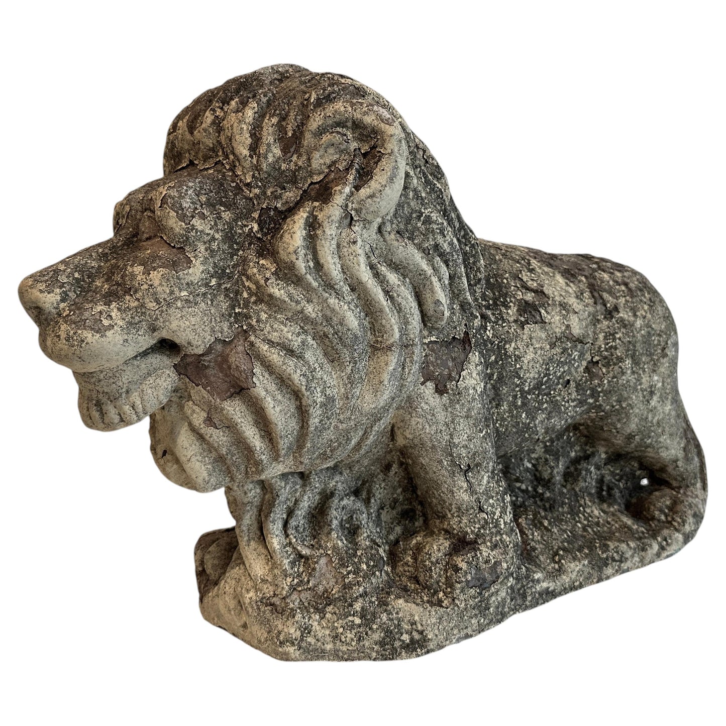 Pair of 1920's-Italian-Renaissance Style Composition Lions
