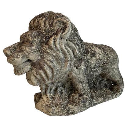 Pair of 1920's-Italian-Renaissance Style Composition Lions