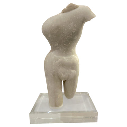 Hand-Carved Marble Southeast Asian Torso-19th Century