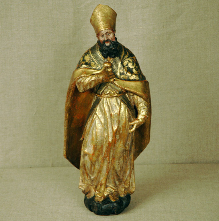 Gilded Venetian Statue of a Bishop