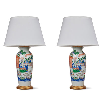 Republic Period, Porcelain Table Lamps