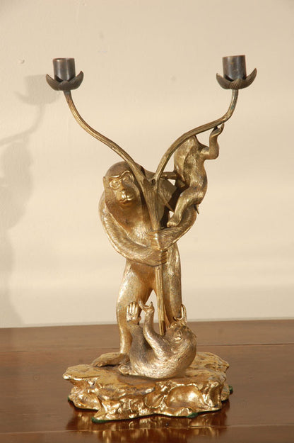 Ormolu Monkey Candelabra